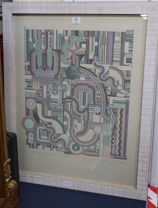 Sir Eduardo Paolozzi (1924-2005) screenprint in colours, Selasa 1975